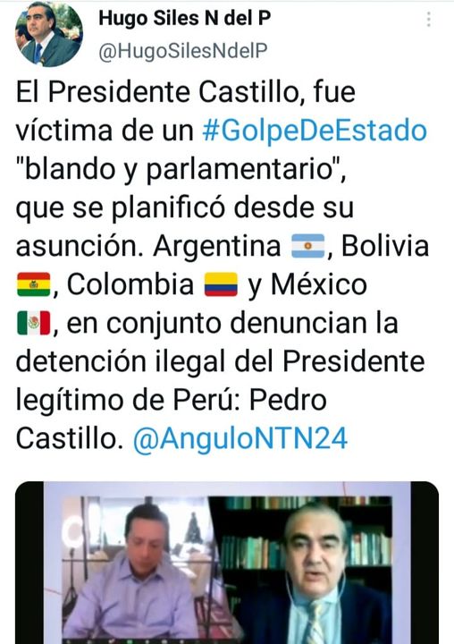 Exministro Siles Dice Que Pedro Castillo Fue V Ctima De Un Golpe De