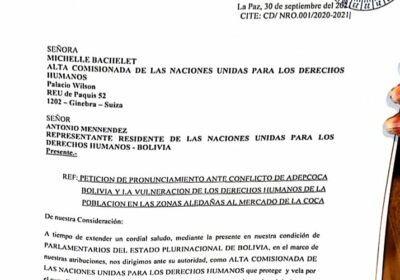 Legisladoras de CC, María Elena Reque y Lissa Claros, informan que enviaron una…