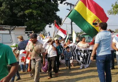 La marcha indígena parte a la plaza 24 de Septiembre desde la…