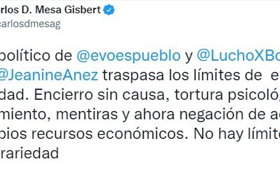 El expresidente y líder de Comunidad Ciudadana, @carlosdmesag afirma que el » odio…