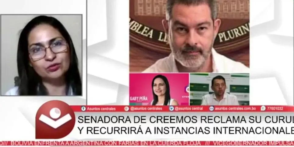 Video: Senadora Gaby Peña recurrirá a la CIDH para recuperar curul que Creemos le entregó a Erick Morón