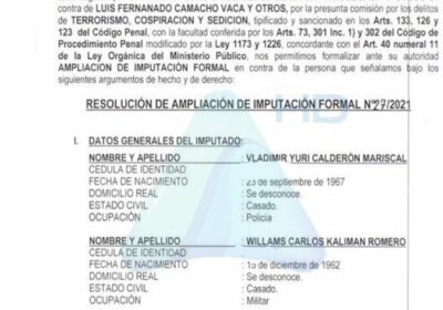 La Fiscalía imputó de manera formal al excomandante de las Fuerzas Armadas, Williams…