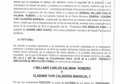 Imputan a excomandantes Kaliman y Calderón en caso golpe de Estado