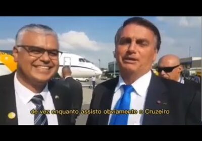Jair Bolsonaro, presidente de Brasil, manda saludo a Martins por su gran trabajo en el club Cruzeiro