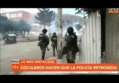 Enfrentamiento entre policías y cocaleros