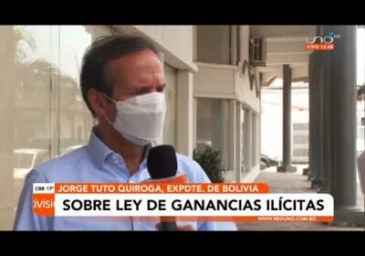 Tuto Quiroga sugiere al Gobierno anular proyecto de Ley de Legitimación de Ganancias Ilícitas