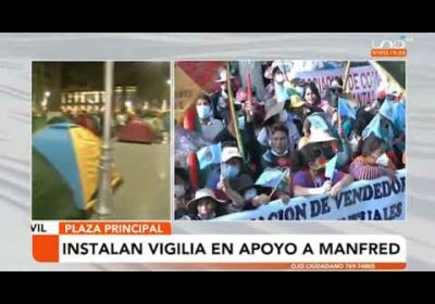 Instalan una vigilia en apoyo a Manfred Reyes Villa| Cochabamba| Notivisión