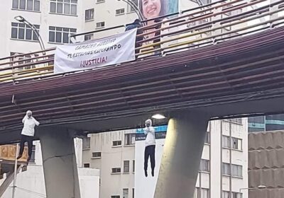 Así amanece algunas pasarelas de la urbe paceña, a un día de que, Camacho, esté