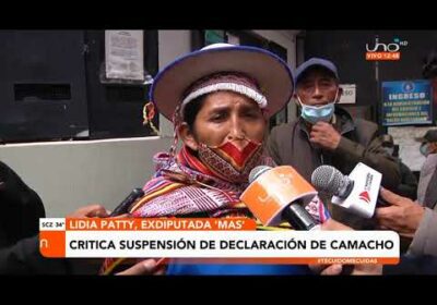 Exdiputada Lidia Patty rechaza decisión de la fiscalía de suspender la declaración de Camacho