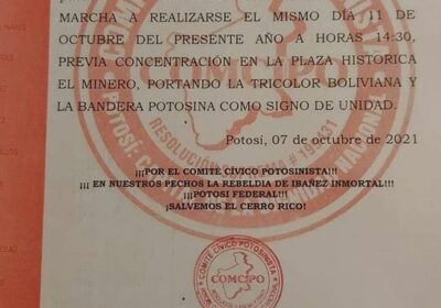 COMCIPO instruye a instituciones afiliadas al ente a ser parte del paro cívico m