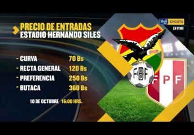 Estos son los precios de las entradas al estadio Hernando Siles para el encuentro ante Perú.