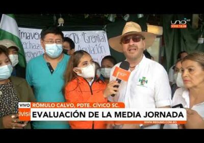 Rómulo Calvo, presidente del Comité Cívico cruceño evalúa el desarrollo del paro cívico