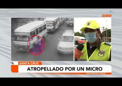 Micro arrolla a hombre en el centro de la ciudad de Santa Cruz