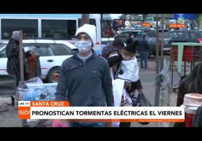 Pronostican descenso de temperaturas y tormentas eléctricas en la ciudad de Santa Cruz