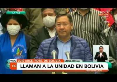 Presidente Luis Arce llama a la unidad de Bolivia en conferencia de prensa