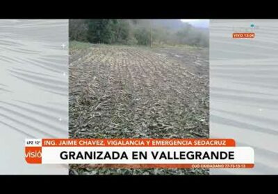 Granizada en Vallegrande y comunidades cercanas afecta a cultivos