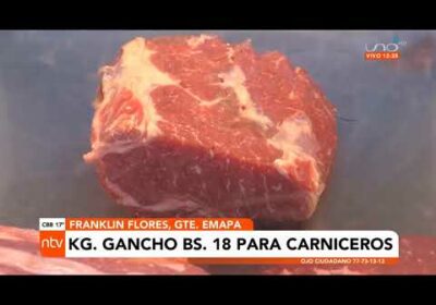 Emapa distribuye carne a comerciantes con el precio del Kilo gancho entre Bs.18 y 19.50