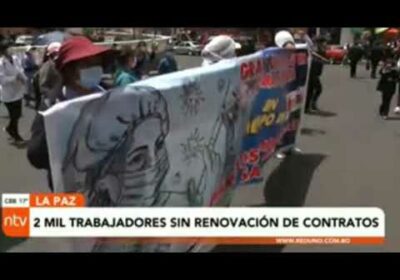 Trabajadores en salud marchan exigiendo renovación de contratos