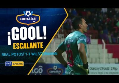 ¡Gol de Real Potosí! Escalante con un gran zurdazo iguala el marcador rápidamente.