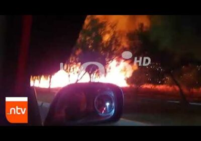 Imágenes captadas por personas y bomberos en el incendio de la laguna Alalay| Cochabamba| Notivisión