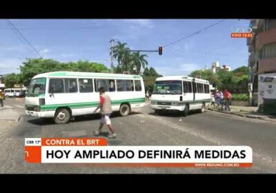 Masiva marcha del transporte urbano en protesta a la continuidad del BRT