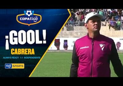 #CopaTigo🏆 Cabrera con un buen cabezazo iguala el marcador del cotejo.