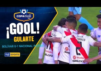 ¡Gol de Nacional Potosí! Gularte con un tremendo remate desde fuera del área anota el primer tanto