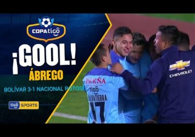 ¡Gol de Bolívar! Ábrego con un buen disparo cruzado anota el tercer tanto para el cuadro paceño