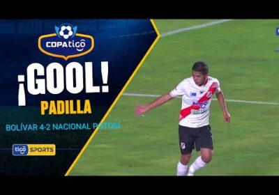 ¡Gol de Nacional Potosí! Padilla aprovechó un error para robar el balón y sacar un buen disparo