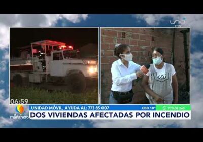 En el Barrio Los Jazminez, dos viviendas son afectadas por incendio.