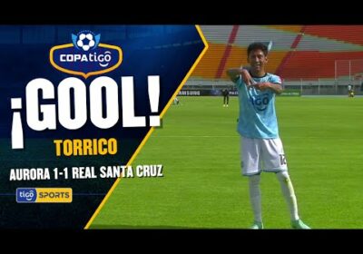 ¡Gol de Aurora! Jair Torrico apareció en el área para capitalizar un centro e igualar el marcador