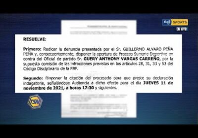 Se dio como procedente la demanda de Álvaro Peña contra el árbitro Guery Vargas.