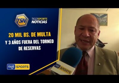 20 mil bs. De multa y 3 años fuera del torneo de reservas. San José por no presentar a su equipo