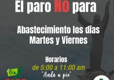 Comité: “El paro no para! 8vo. Día paro multisectoral indefinido, vamos a abaste