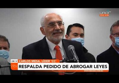 Carlos Mesa respalda el pedido de sectores movilizados y comités cívicos de dar continuidad al paro