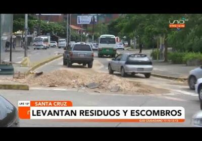 Levantado el paro, la alcaldía de Santa Cruz, inició la limpieza de calles y avenidas