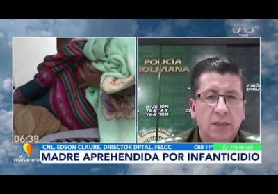 Madre aprehendida por infanticidio.