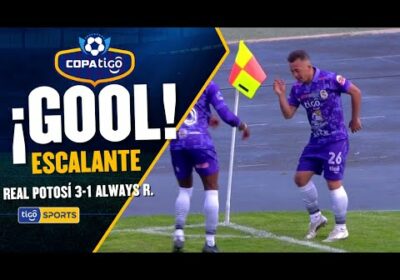 67′ ¡Gol de Real Potosí! Escalante con una gran definición ante la salida del golero Mosquera.