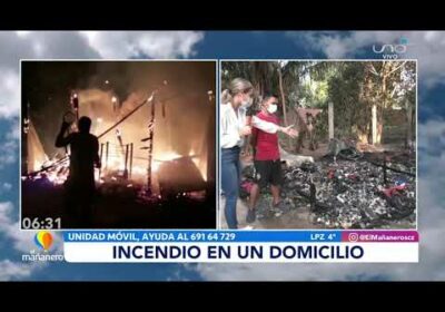 Incendio en un domicilio.