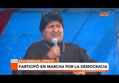 Evo califica de «calentamiento» la marcha  del MAS y anticipa «reventar La Paz» el lunes