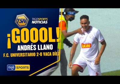 26′ ⚽ Gol de F. C. Universitario!!! Andrés Llano queda mano a mano con el arquero