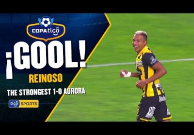 ¡Gol de The Strongest! Reinoso en el área que terminó en el fondo de las redes para el primer tanto