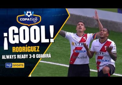 ¡Gol de Always Ready! Edemir Rodríguez con un sólido testarazo anota el tercer grito de la tarde.