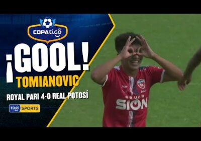 ¡Gol de Royal Pari! Tomianovic con un zurdazo cruzado anota el cuarto tanto de la tarde