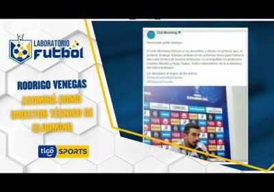 Rodrigo Venegas asumirá como DT. de Blooming. El desafió es liberar al club del descenso en 3 fechas