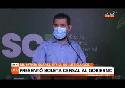 Gobernación presenta boleta censal al Gobierno y pide la abrogación de la ley de estadísticas