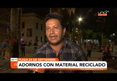 En esta navidad la Plaza 24 de Septiembre lucirá adornos de material totalmente reciclado