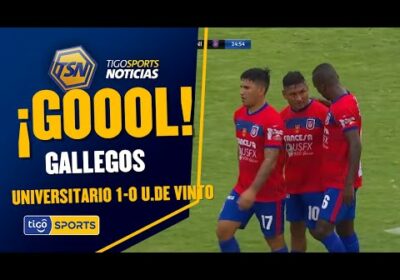 ¡Gol de Universitario de Sucre! Ronald Gallegos con una sobria definición desde los 12 pasos