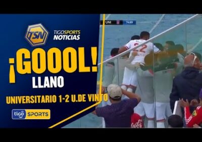 ¡Gol de Universitario de Vinto! A. Llano luego de recibir un pase de cabeza le pega de primera