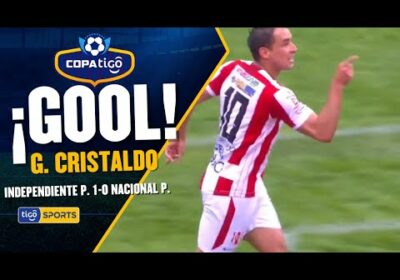 20′ ¡Gol de Independiente! Cristaldo con un bonito derechazo colocado marca el primer tanto.